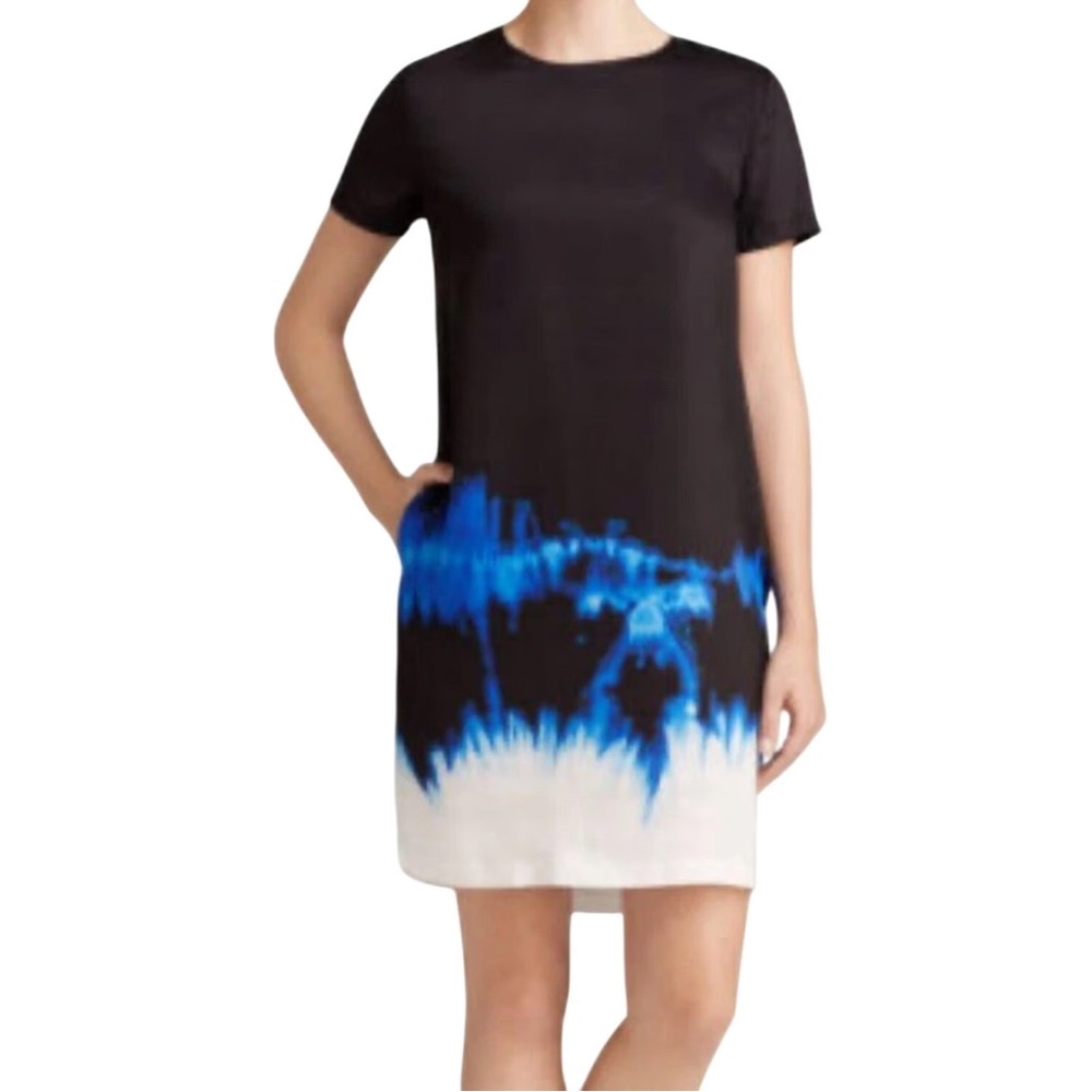 Vince Black Dress with Blue Accents Size 6